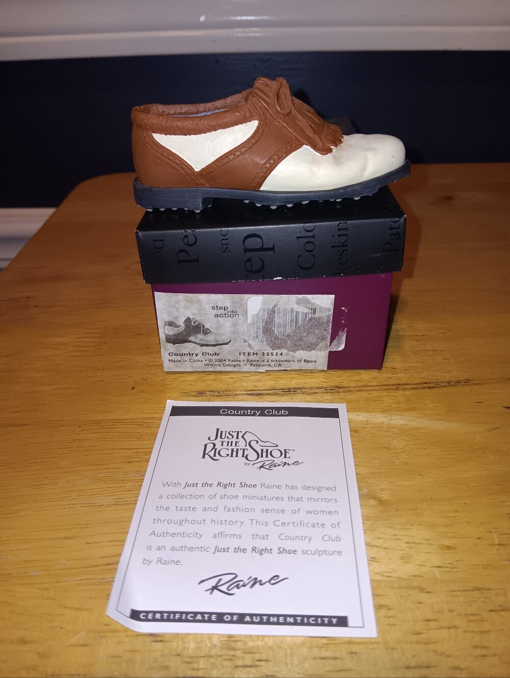 Just The Right Shoe Country Club Brown Figurine